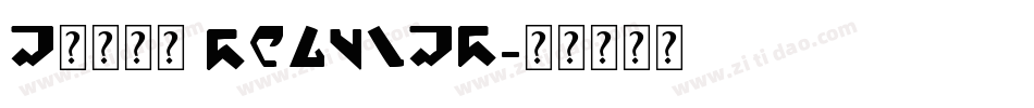 A书法英文 Regular字体转换